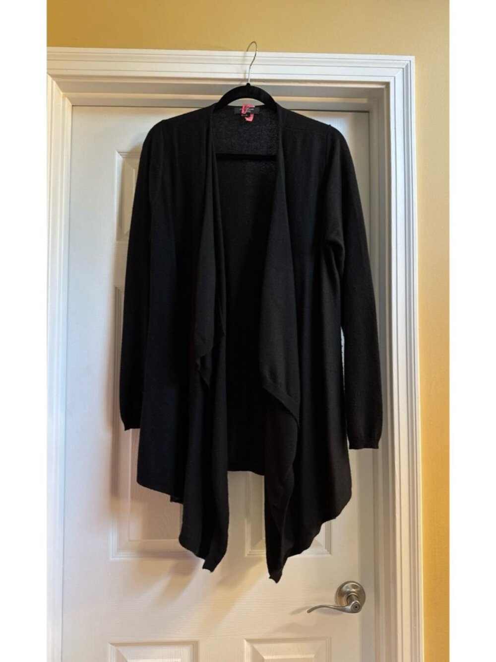 Ann Taylor 100% CASHMERE open waterfall cardigan, large